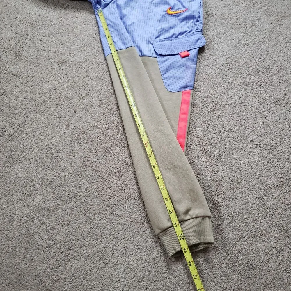 Nike Kids ODP Loose Fit Sporting Joggers Light Thistle Nylon Khaki Fleece Sz M